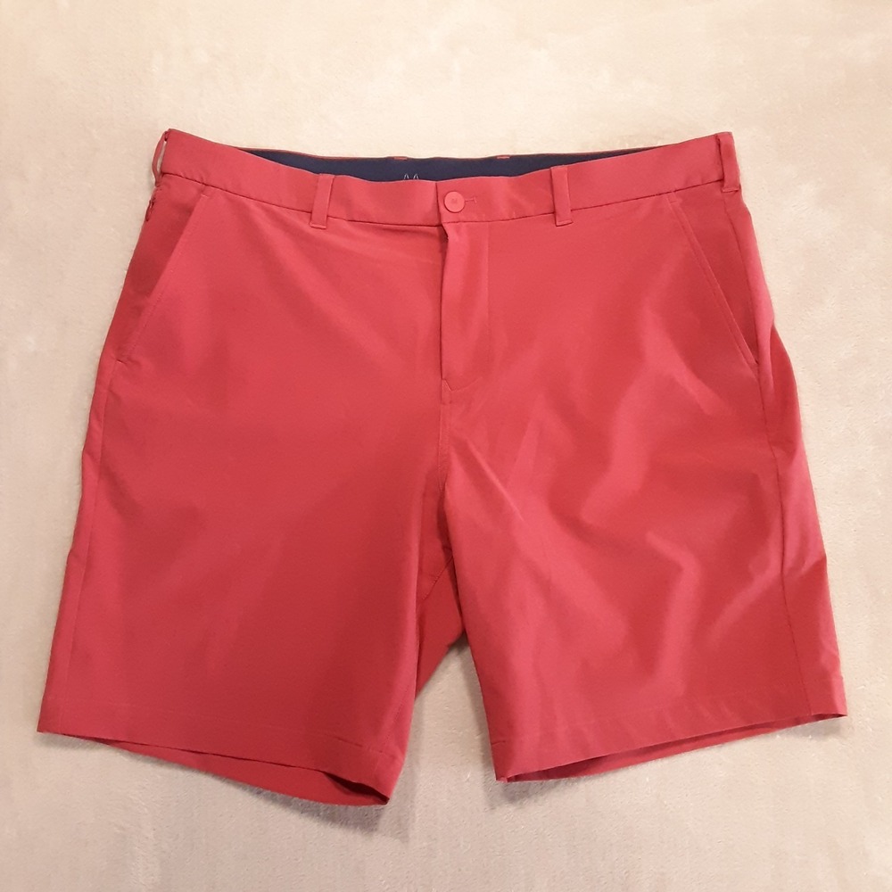 Mizzen+Main Mens Helmsman Shorts 38 Slim Pink 9" Inseam Style# 1B0-1725